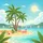 Golden Sands Turquoise Ocean Palm Trees Summer Adventure Gift for Beach Lover Spare Tire Cover - 6