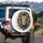 Lion Head Charcoal Mane Gold Filigree Splatter - Wildlife Lover Auto Decor Gift Spare Tire Cover - 3