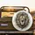 Lion Head Charcoal Mane Gold Filigree Splatter - Wildlife Lover Auto Decor Gift Spare Tire Cover - 2