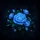 Glowing Electric Blue Roses Emerald Leaves - Home Decor Gift for Floral Lover Spare Tire Cover - 6