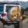 Golden Lion Lamb Cross JESUS Doves - Christian Faith Gift for Believers Spare Tire Cover - 3