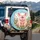 Pink Baby Pig Wildflower Sky - Farmhouse Home Decor Gift for Pig Lover Spare Tire Cover - 3