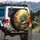 Majestic Peacock Fanned Tail Tree Branch Golden Leaves Sunlit Forest Wildlife Lover Gift Spare Tire Cover - 3