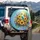 Sunflowers Blue Bird Monarch Butterfly Wildflowers - Garden Lover Home Decor Gift Spare Tire Cover - 3