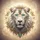Powerful White Lion Head Golden Filigree Teal Gemstones - Wildlife Lover Gift Spare Tire Cover - 6