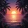 Setting Sun Tropical Ocean Palm Trees - Tropical Escape Gift Spare Tire Cover - 6