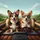 Corgis Cockpit Adventure Landscape - Travel Lover Gift Spare Tire Cover - 6