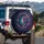 Woman Profile Crescent Moon Star Floral Botanical - Home Decor Gift for Lunar Lover Spare Tire Cover - 3