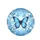 Iridescent Blue Morpho Butterflies Floral Blossoms - Nature Lover Gift Spare Tire Cover - 4