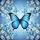 Iridescent Blue Morpho Butterflies Floral Blossoms - Nature Lover Gift Spare Tire Cover - 6