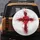 Red Cross Jesus Calligraphy - Christian Faith Display for Believers Spare Tire Cover - 5