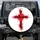 Red Cross Jesus Calligraphy - Christian Faith Display for Believers Spare Tire Cover - 1