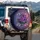 Purple Roses Dragonfly Crescent Moon Celestial Twilight - Home Decor Gift for Garden Lover Spare Tire Cover - 3
