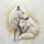 Majestic White Wolves Golden Fur Embrace Golden Swirls - Nature Lover Gift for Outdoorsman Spare Tire Cover - 6