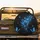 Iridescent Azure Sapphire Butterflies Swarm on Deep Black - Wildlife Lover Gift Spare Tire Cover - 2