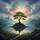Solitary Tree Mountain Lake Valley - Nature Lover Home Decor Gift Spare Tire Cover - 6