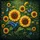 Golden Sunflowers Blue Hummingbird Butterflies - Garden Lover Home Decor Gift Spare Tire Cover - 6