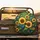 Golden Sunflowers Blue Hummingbird Butterflies - Garden Lover Home Decor Gift Spare Tire Cover - 2