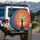 Tree of Life Spiraling Circles, Glowing Stars & Geometric Squares - Home Decor Gift Spare Tire Cover - 3