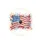 Watercolor Flower American Flag Forget-Me-Not - Independence Day Gift for Veterans Spare Tire Cover - 4