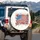 Watercolor Flower American Flag Forget-Me-Not - Independence Day Gift for Veterans Spare Tire Cover - 3