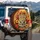 Leopard Gerbera Sunflower Floral Lace - Wildlife Lover Home Decor Gift for Her Spare Tire Cover - 3