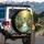 Green Gold Dragonfly Stream Wildflowers - Wildlife Lover Gift Spare Tire Cover - 3