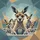 Cheerful Kangaroo Family Sunglasses Adventure Landscape - Travel Essentials Gift Spare Tire Cover - 6