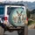 Cheerful Kangaroo Family Sunglasses Adventure Landscape - Travel Essentials Gift Spare Tire Cover - 3