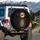 Majestic Full Moon Radiant Light Eagle Soaring Water Reflection - Nature Lover Gift Spare Tire Cover - 3