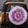 Glistening Purple Aster Flowers Water Droplets - Home Decor Gift for Garden Lovers Spare Tire Cover - 5
