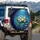 Pink White Lotus Flowers Green Lily Pads Pond Dreamscape - Nature Lover Gift Spare Tire Cover - 3