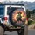 Cowboy Frog Guitar Sunset - Outdoor Music Lover Gift Spare Tire Cover - 3