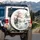 Sakura Lake Pavilion Mountains Pine Trees Waterfalls - Nature Lover Travel Gift Spare Tire Cover - 3
