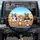 Happy Cartoon Dogs Road Trip - Travel Essentials Gift for Dog Lovers Spare Tire Cover - 1