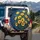 Poppy Blossom Arrangement with Green Buds - Home Decor Gift for Garden Lover Spare Tire Cover - 3