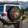 Wolf Head Stained Glass Forest Branches Leaves - Wildlife Lover Gift for Wolf Lovers Spare Tire Cover - 3