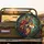 Wolf Head Stained Glass Forest Branches Leaves - Wildlife Lover Gift for Wolf Lovers Spare Tire Cover - 2