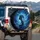 Woman Profile Blue Butterflies Cosmic Night Sky - Fantasy Lover Gift Spare Tire Cover - 3