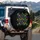 Sparkling Emerald Purple Gold Ornate Fleur-de-Lis Symbols - Celebration Gift Spare Tire Cover - 3