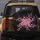 Pink Cherry Blossoms Falling Petals Black Stardust - Nature Lover Gift Spare Tire Cover - 5