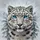 Snow Leopard Electric Blue Eyes White Grey Fur Cold Mountain Habitat - Wildlife Lover Gift Spare Tire Cover - 6