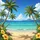 Tropical Palm Trees Golden Sand Ocean Waves - Outdoor Adventure Gift Spare Tire Cover - 6