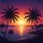 Golden Setting Sun Palm Trees Ocean Horizon - Tropical Decor Gift for Beach Lover Spare Tire Cover - 6
