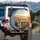 Sunglass Dogs Golden Hour Road Trip Landscape - Traveler Gift for Dog Lover Spare Tire Cover - 3