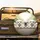 Four Fluffy White Maltese Puppies Peeking Outdoor Scene - Dog Lover Gift Spare Tire Cover - 2