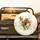 Red Yellow Floral Botanical Blossoms Vines Parchment - Home Decor Gift Spare Tire Cover - 2