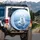 Majestic Arctic Fox White Fur Reflective Frozen Ice Lake Snow Flurries - Wildlife Lover Gift Spare Tire Cover - 3