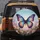 Magnificent Iridescent Butterfly Pink Blossoms - Outdoor Vehicle Decor for Butterfly Lover Spare Tire Cover - 5