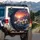 Happy Poodles Classic Car Mountain Sunset - Dog Lover Gift Spare Tire Cover - 3